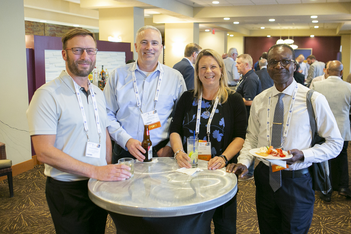 Networking over appies at the Hospitality Suite