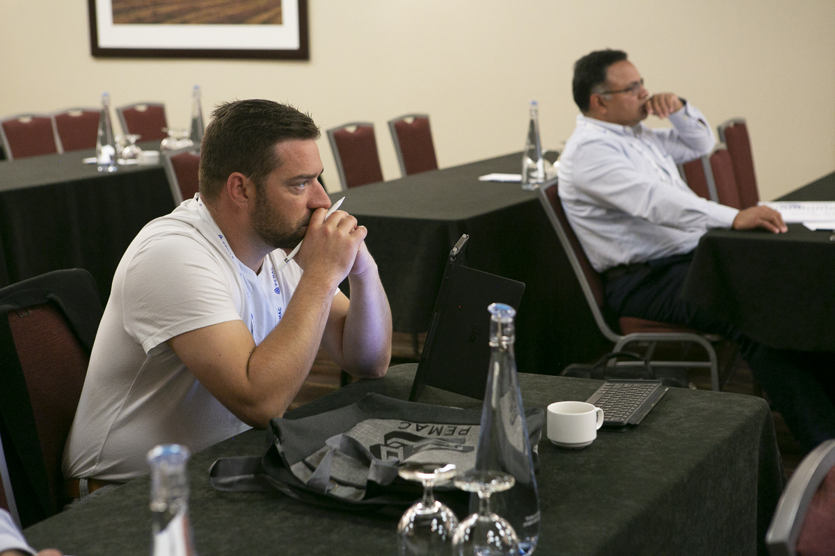 Kris Halland of Cameco sitting in on a session
