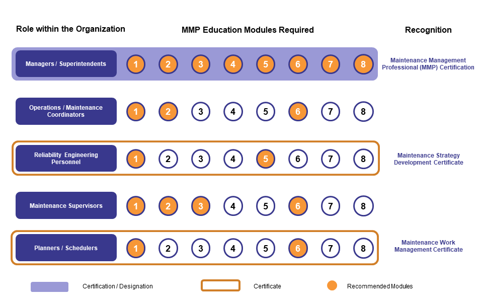 Recommended MMP Modules for Various Organizational Roles 