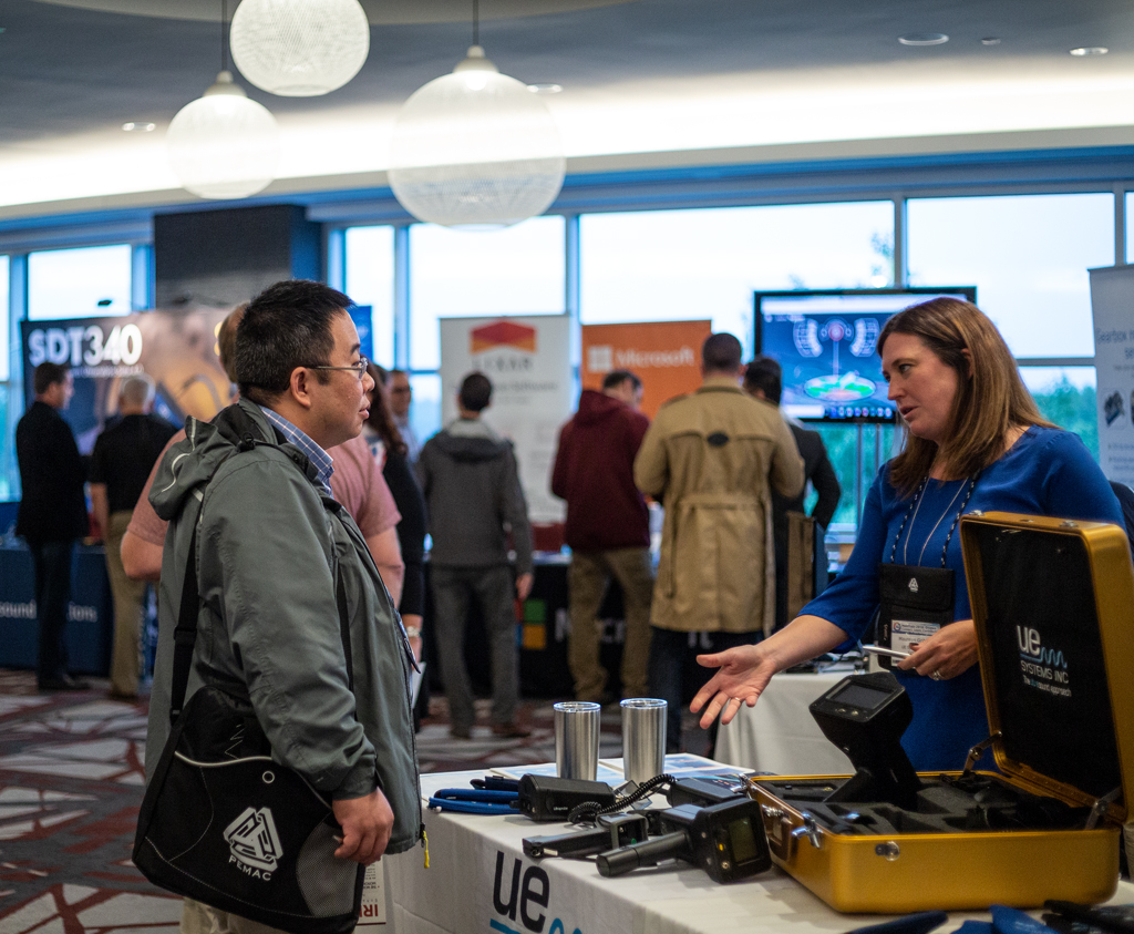 Delegates visiting exhibitors at Maintrain 2018