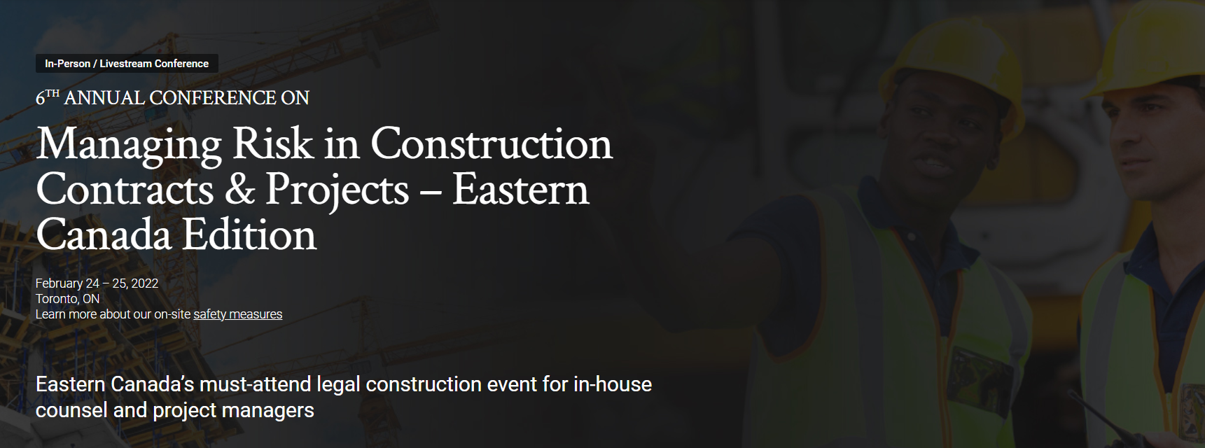 Managing Risk in Construction Contracts & Projects – Eastern Canada Edition