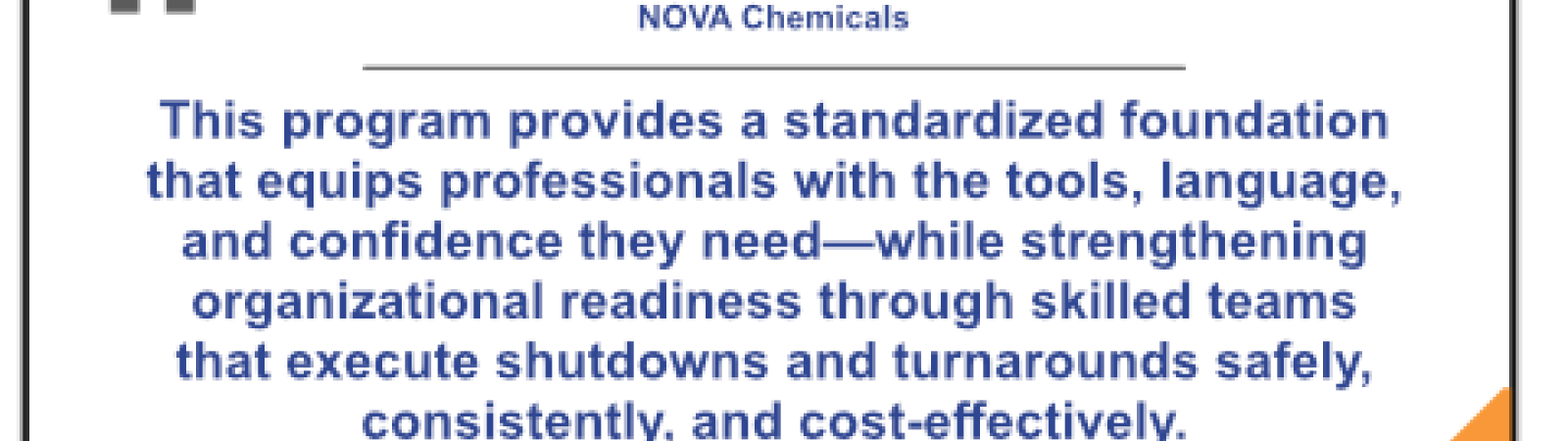 A testimonial related to the STMP Certification